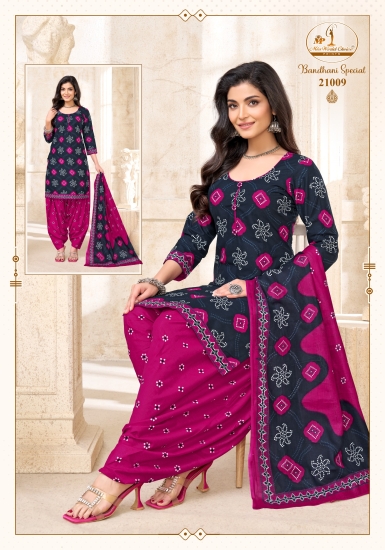 RANI PINK AND MIDNIGHT BLUE READY-TO-WEAR-SUIT