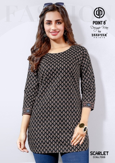 MIDNIGHT BLOOM - BLACK PRINTED DESIGNER KURTI