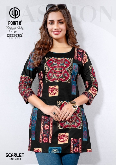 MIDNIGHT MOSAIC – DESIGNER PRINTED BLACK KURTI